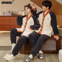 Teddy Thermal Velvet Pajama Set