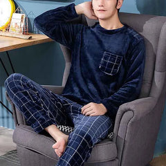 Men's Winter Flannel Pajama Set