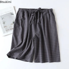 Plaid Cotton Pajama Shorts
