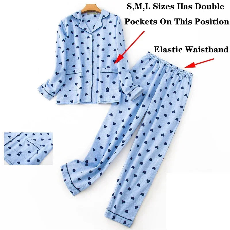 Women's Plus Size Flannel Pajama Set