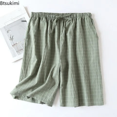 Plaid Cotton Pajama Shorts