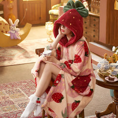 Cartoon Hooded Winter Pajamas