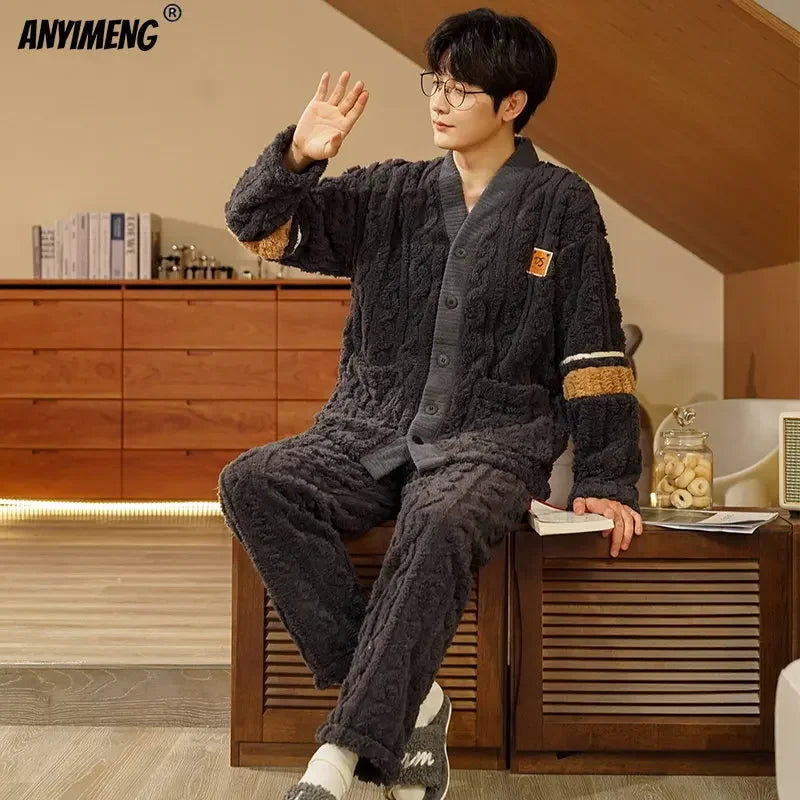 Teddy Thermal Velvet Pajama Set