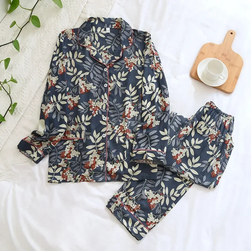 Women's Viscose Long-Sleeved Pajama Suit