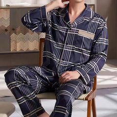 Men's Thermal Checkered Pajama Set