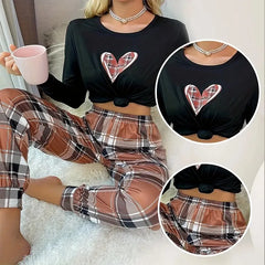 Bear Print Cotton Pajamas