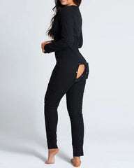 Christmas Open Butt Flap Onesie