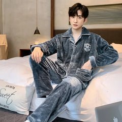 Men's Winter Flannel Pajama Set