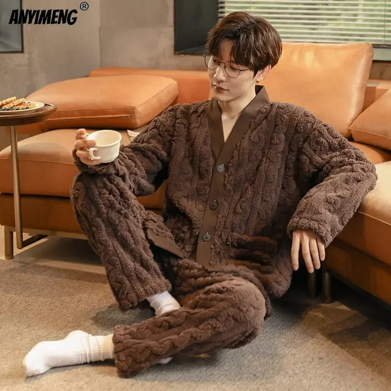 Teddy Thermal Velvet Pajama Set