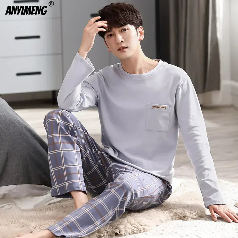 Bear Print Cotton Pajamas
