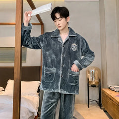 Men's Winter Flannel Pajama Set