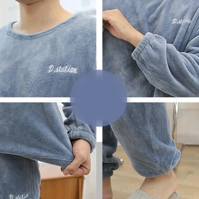 Men's Coral Fleece Pajama Set