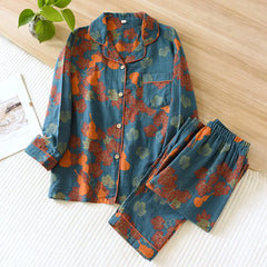 Women's Ink Painting Print Pajama Set
