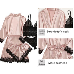 Elegant 4-Piece Women's Sleepwear Set