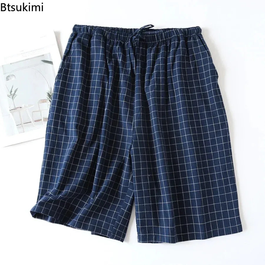 Plaid Cotton Pajama Shorts