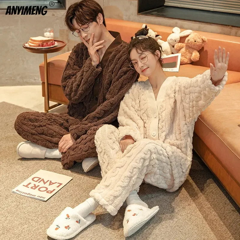 Teddy Thermal Velvet Pajama Set