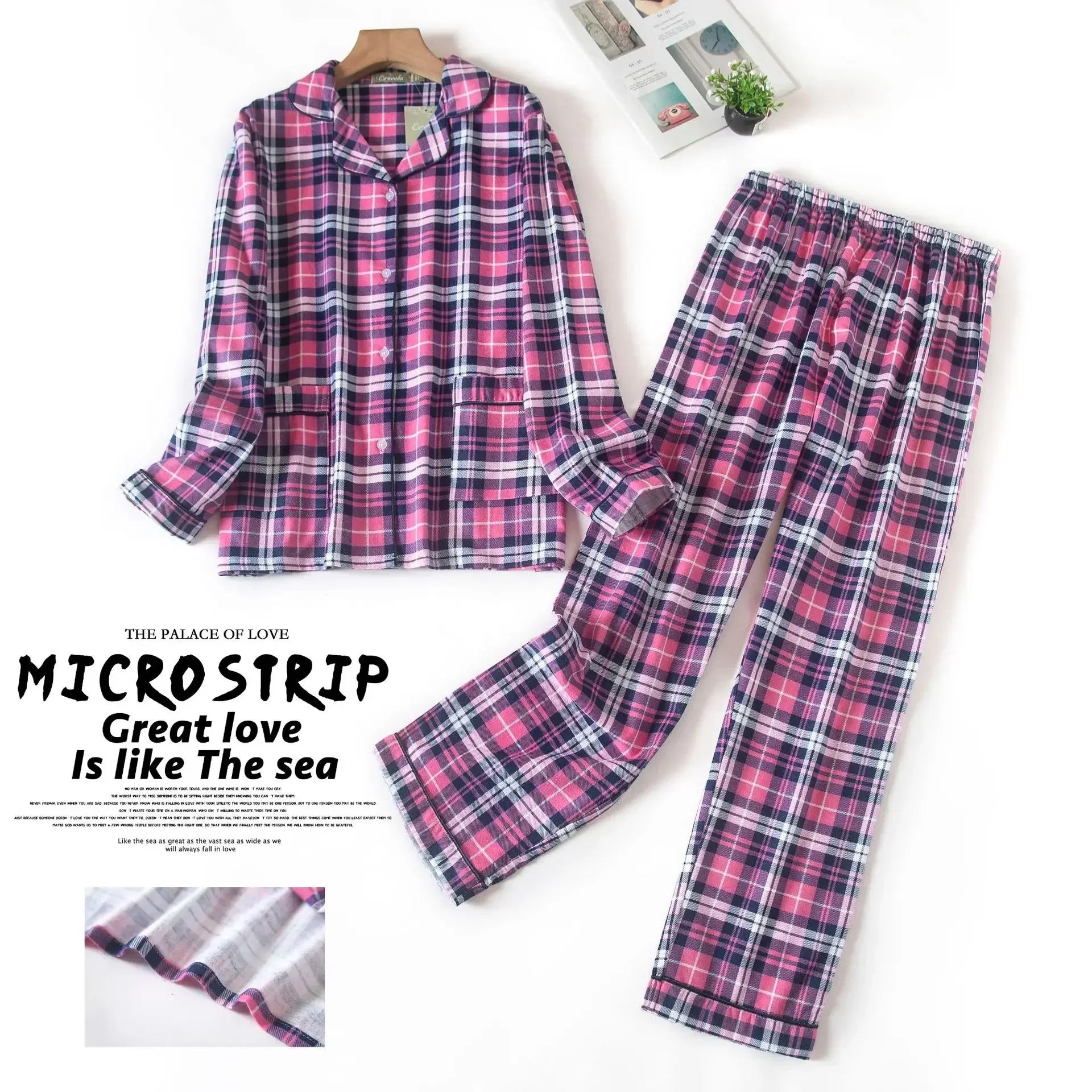 Women's Plus Size Flannel Pajama Set