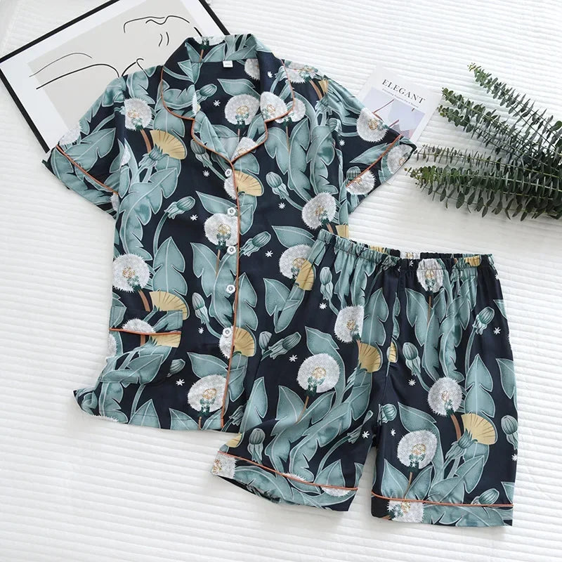 Women's Viscose Long-Sleeved Pajama Suit