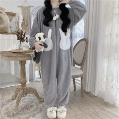 Bunny Hooded Onesie Pajamas