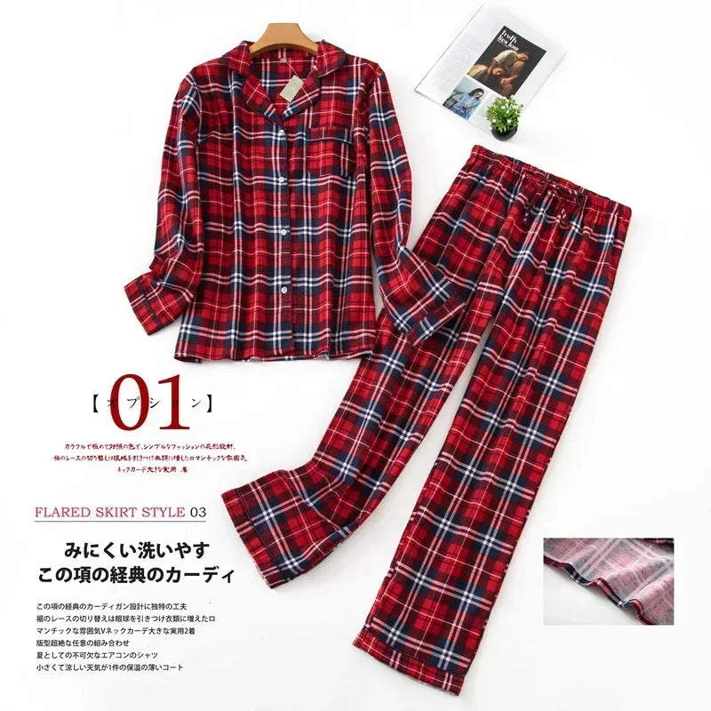 Women's Plus Size Flannel Pajama Set