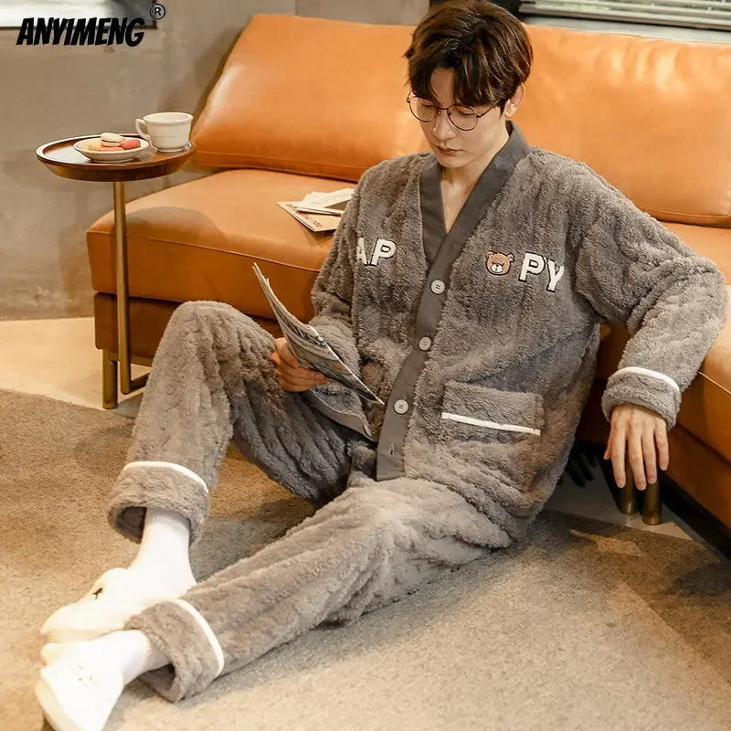 Teddy Thermal Velvet Pajama Set