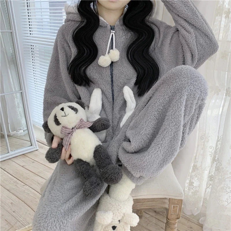 Bunny Hooded Onesie Pajamas