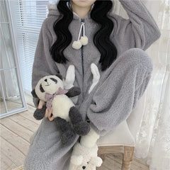 Bunny Hooded Onesie Pajamas