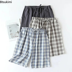 Plaid Cotton Pajama Shorts