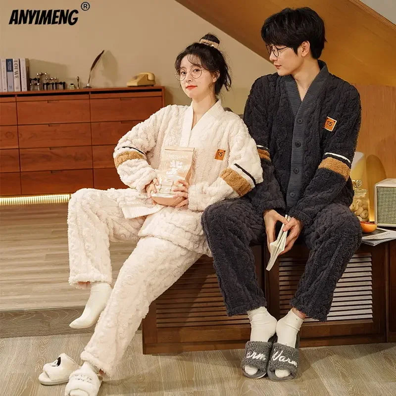 Teddy Thermal Velvet Pajama Set