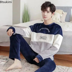 Men's Thick Flannel Pajama Set
