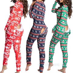 Christmas Open Butt Flap Onesie