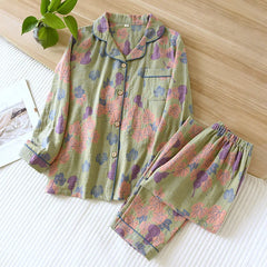 Women's Ink Painting Print Pajama Set