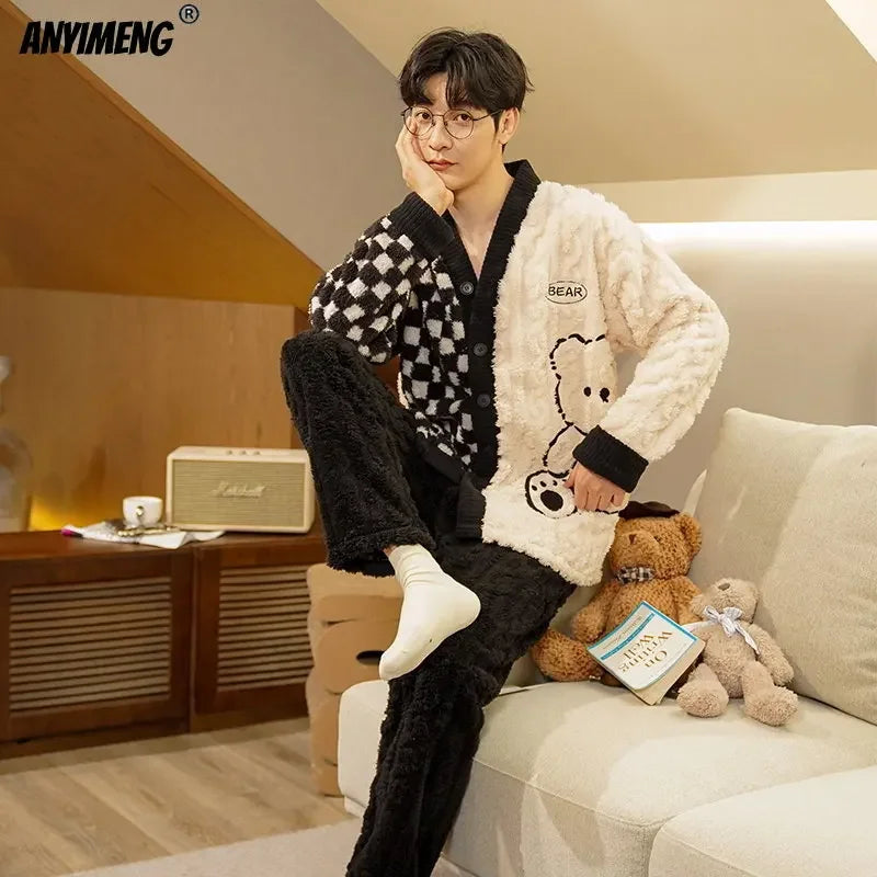 Teddy Thermal Velvet Pajama Set