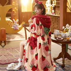 Cartoon Hooded Winter Pajamas