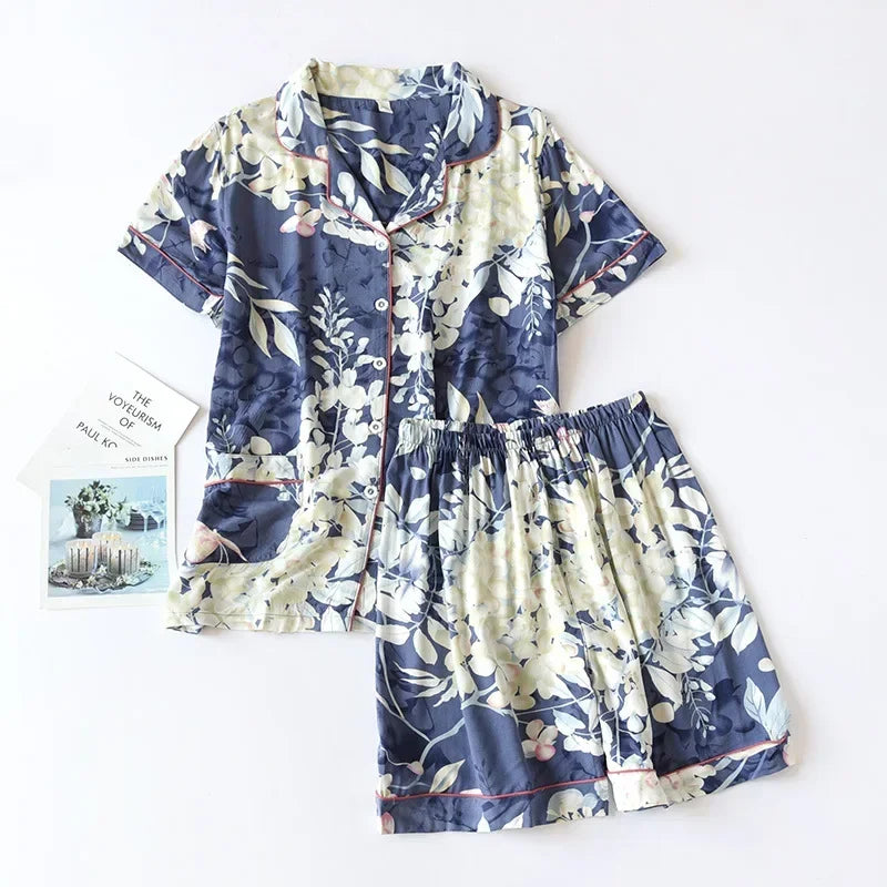 Women's Viscose Long-Sleeved Pajama Suit