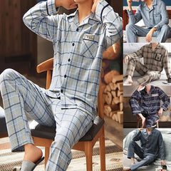 Men's Thermal Checkered Pajama Set