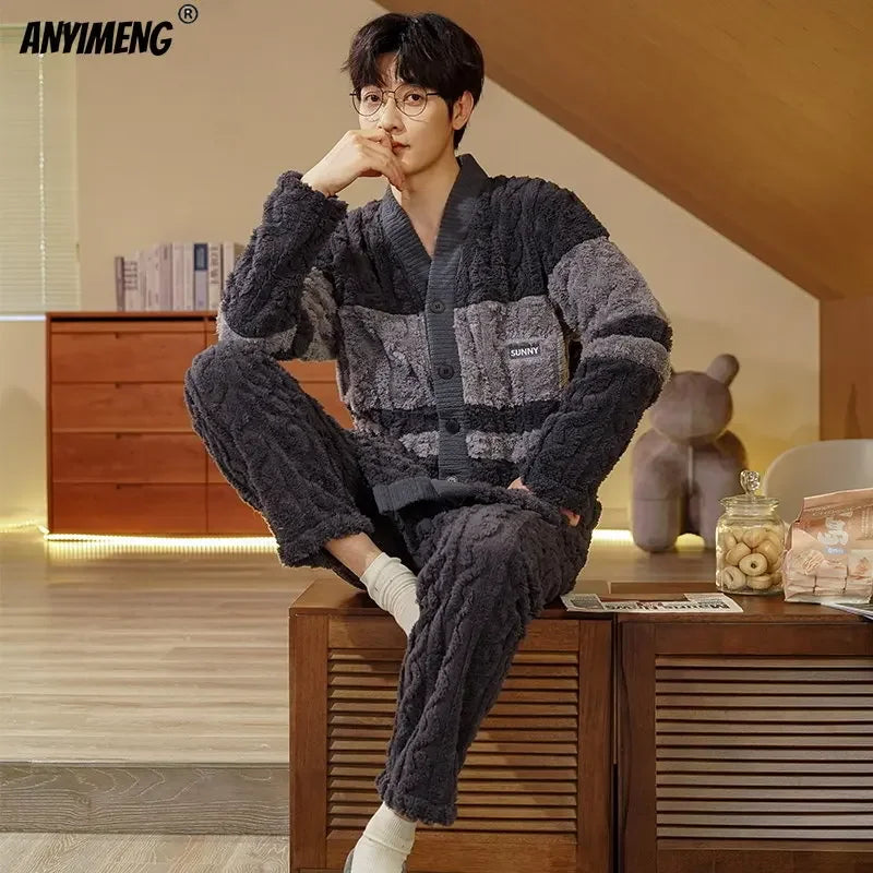 Teddy Thermal Velvet Pajama Set